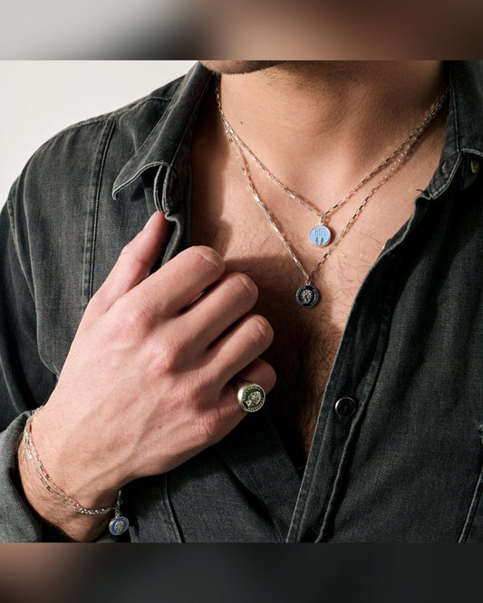 Collana Dolce Vita — Argento 925 Smalto Uomo | Made in Italy - BDG Accessories