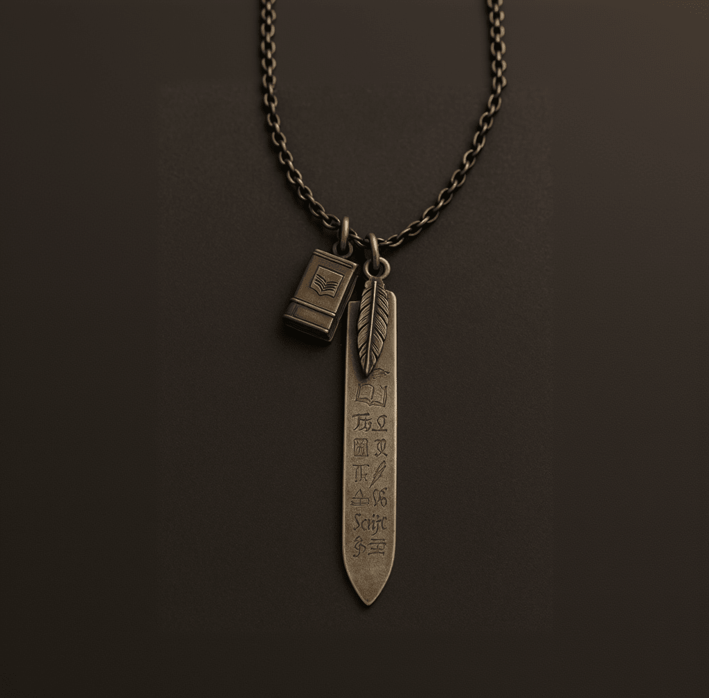 Collana il Saggio Viaggiatore, un amuleto piu che un ciondolo in argento e bronzo - BDG Accessories