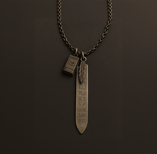 Collana il Saggio Viaggiatore, un amuleto piu che un ciondolo in argento e bronzo - BDG Accessories