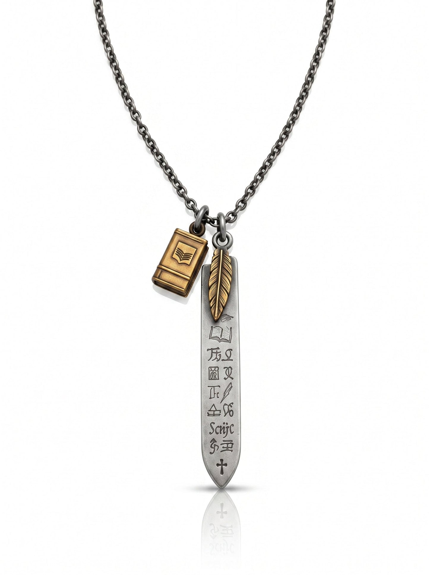 Collana il Saggio Viaggiatore, un amuleto piu che un ciondolo in argento e bronzo - BDG Accessories
