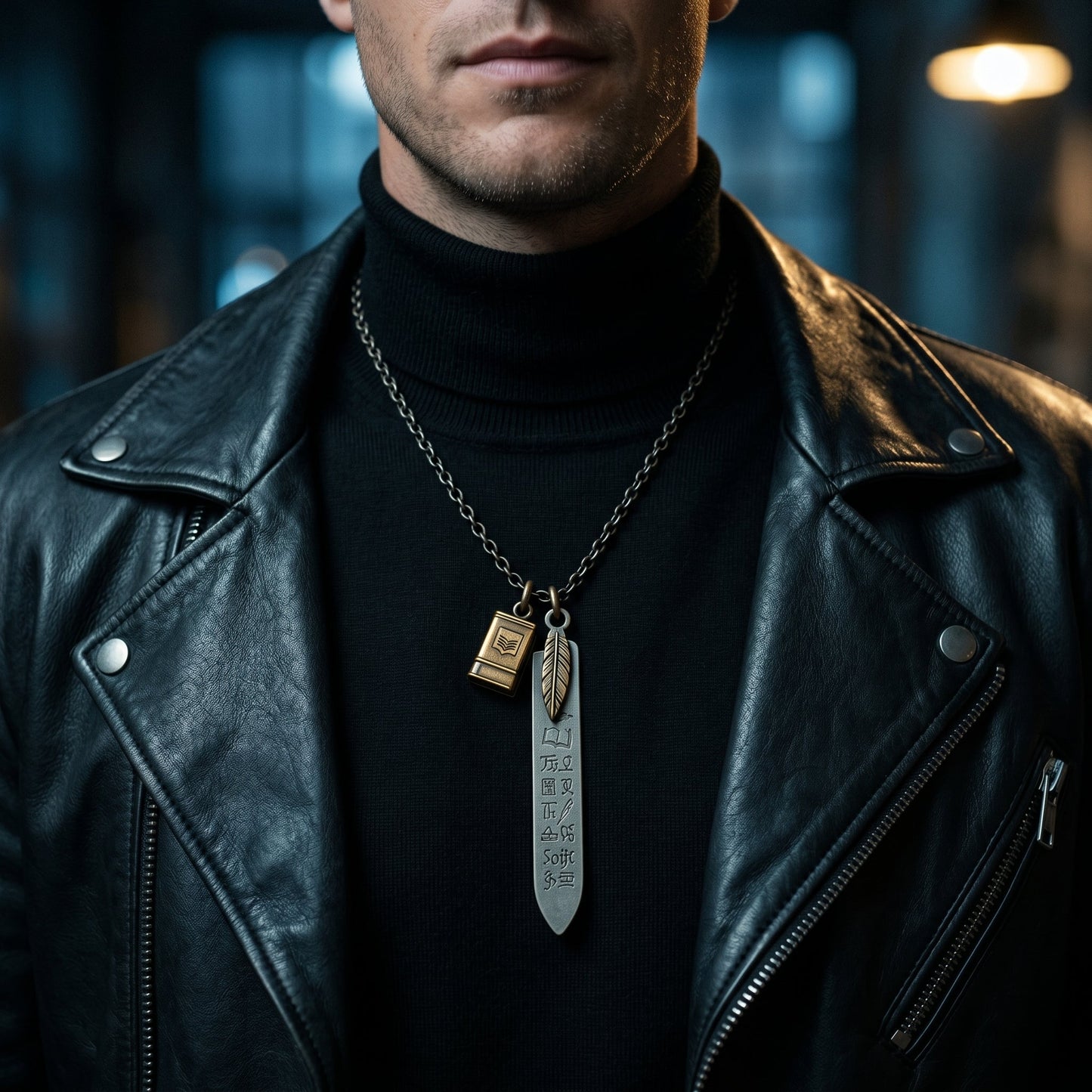 Collana il Saggio Viaggiatore, un amuleto piu che un ciondolo in argento e bronzo - BDG Accessories