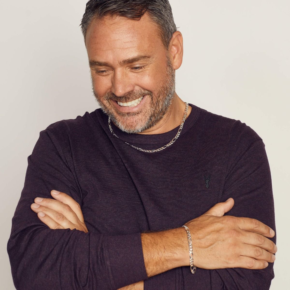 Collana In Argento Maglie Figaro Leggera Uomo - BDG Accessories