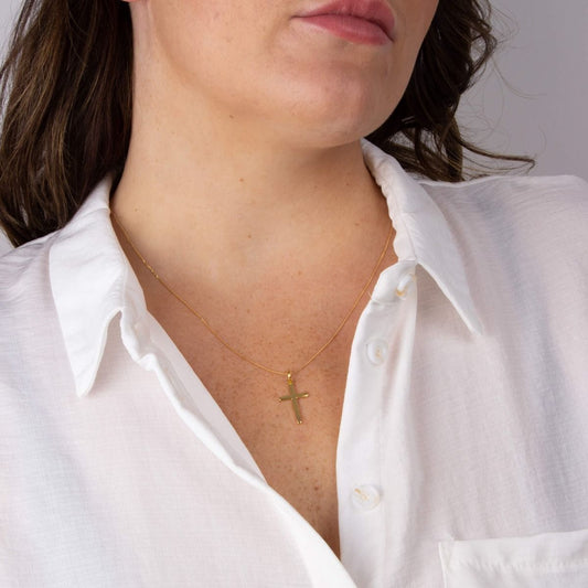 Gold Light Cross Pendant