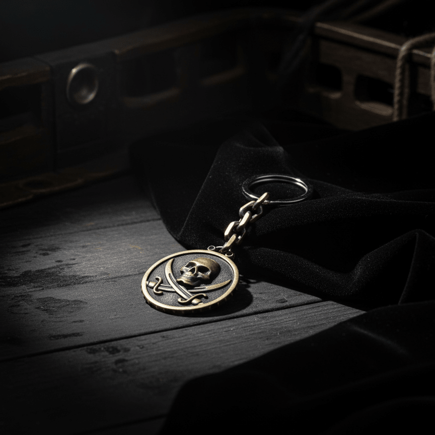 Portachiavi In Argento Black Sails BDG Accessories - BDG Accessories
